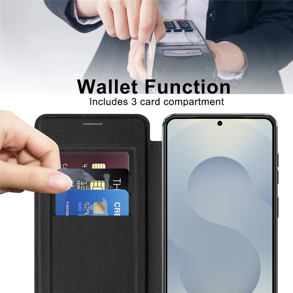 MagSafe Case for Samsung Galaxy S26 Plus S947, Techsuit, SmartMag Book, Black
