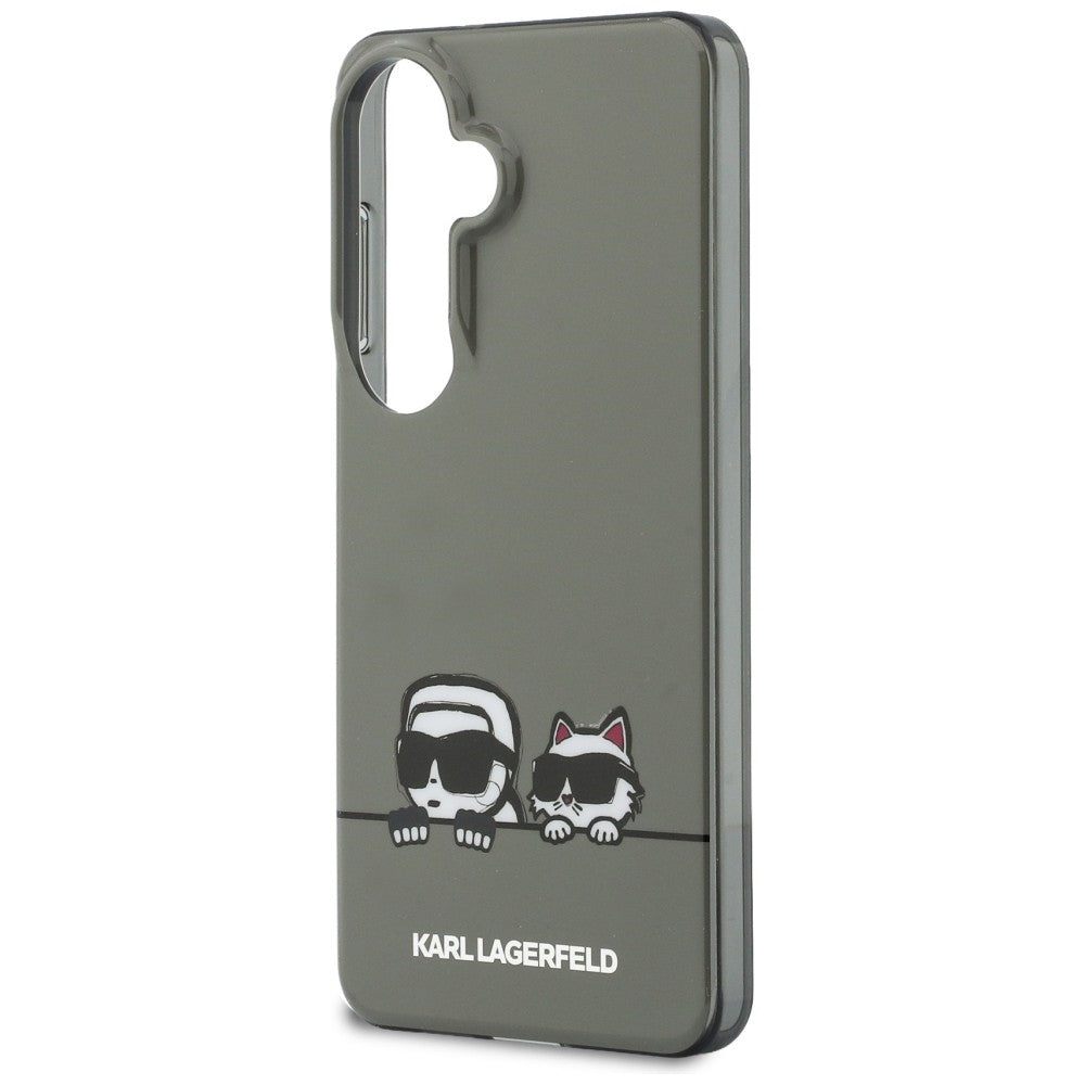 MagSafe Case for Samsung Galaxy S26 S942, Karl Lagerfeld, IML Karl & Choupette Peekaboo Logo, Black
