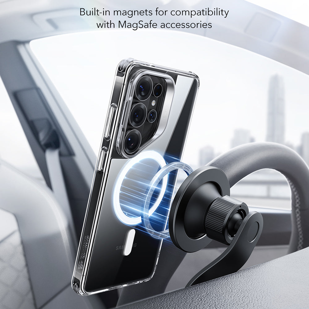 MagSafe Case for Samsung Galaxy S26 Ultra S948, ESR, Classic Hybrid Kickstand, Transparent