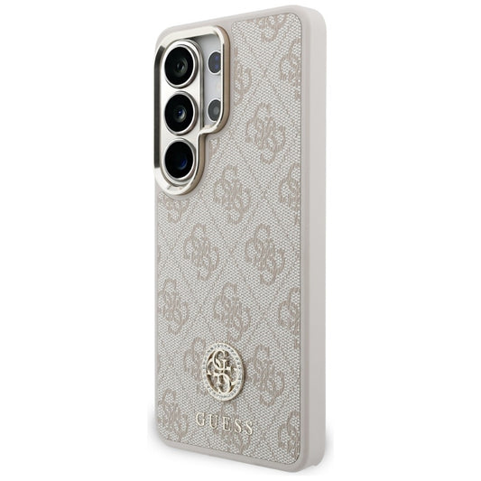 MagSafe Case for Samsung Galaxy S26 Ultra S948, GUESS, 4G Big Rhinestone Triangle Strap, Pink