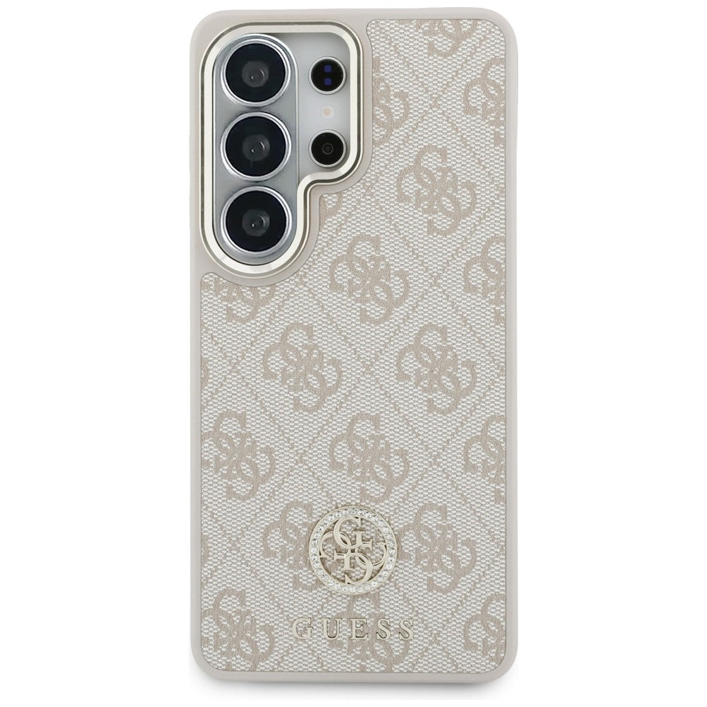 MagSafe Case for Samsung Galaxy S26 Ultra S948, GUESS, 4G Big Rhinestone Triangle Strap, Pink