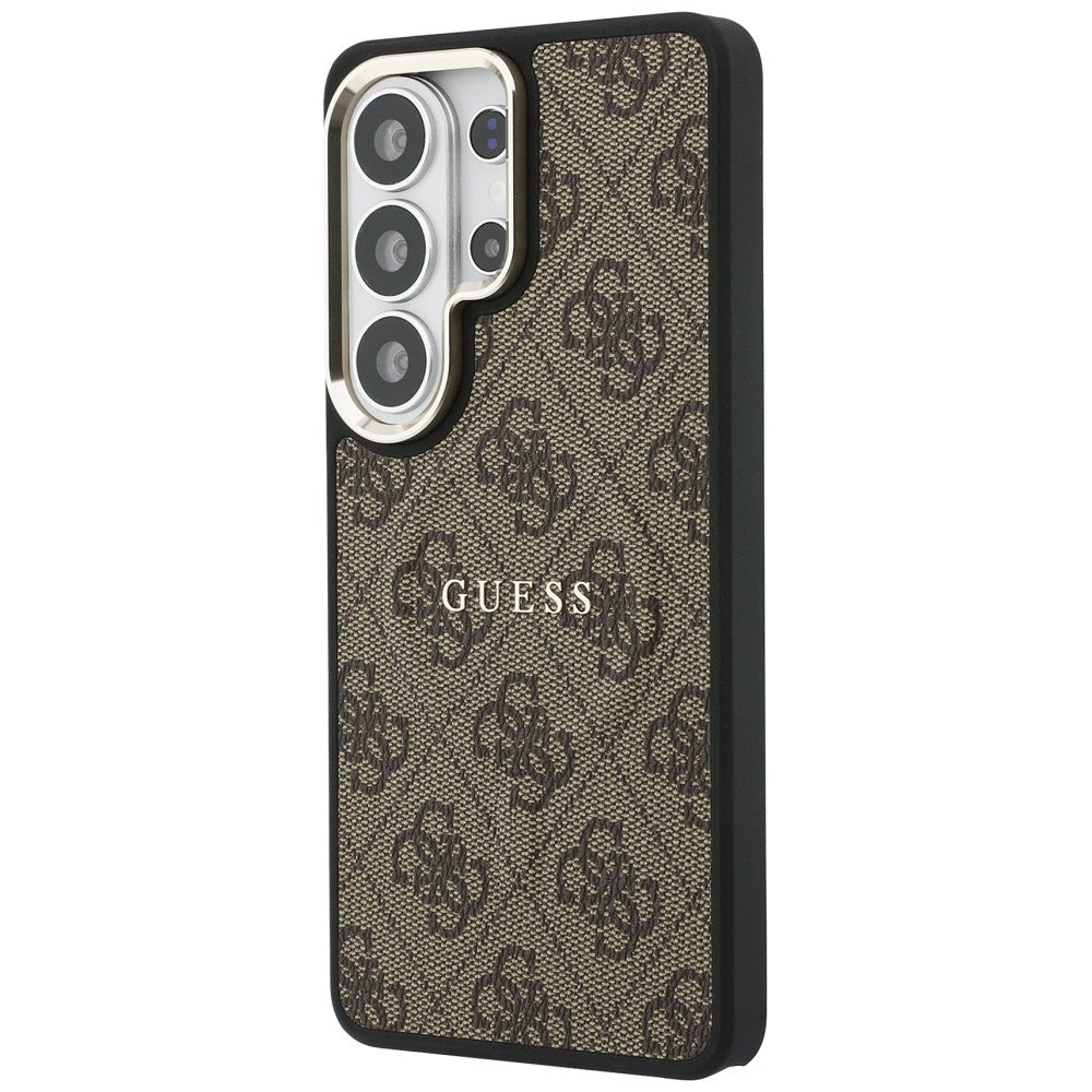 MagSafe Case for Samsung Galaxy S26 Ultra S948, Guess, 4G Embossed Ring, Brown