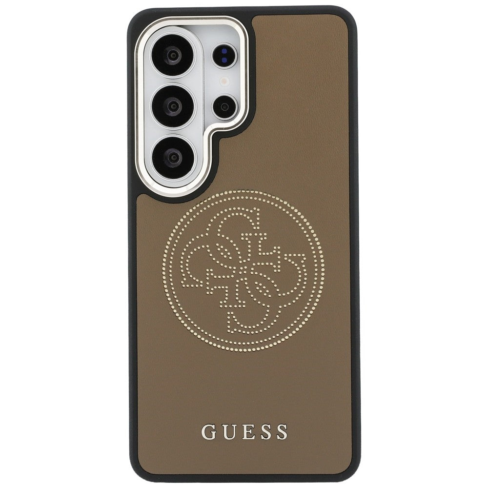 MagSafe Case for Samsung Galaxy S26 Ultra S948, Guess, Perforated Logo, Brown