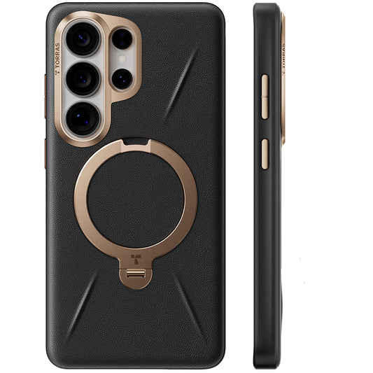 MagSafe Case for Samsung Galaxy S26 Ultra, Torras, QPRO Leather, Black