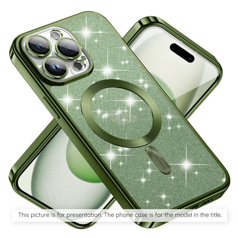 MagSafe Case for Xiaomi 17T Pro, Techsuit, Luxury Glitter, Dark Green