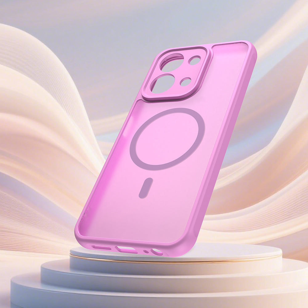 MagSafe Case for Xiaomi Redmi 15C 5G / 15C 4G, Techsuit, HaloFrost II, Pink