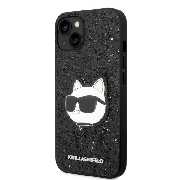 Case for Apple iPhone 14 Plus, Karl Lagerfeld, Glitter Choupette Patch, Black