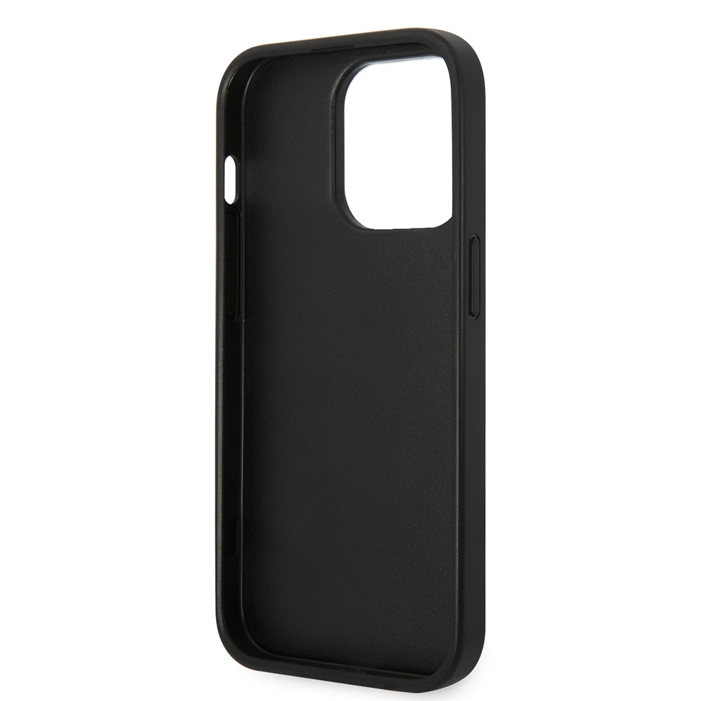 Case for Apple iPhone 14 Pro, Karl Lagerfeld, Saffiano Karl's Head, Silver