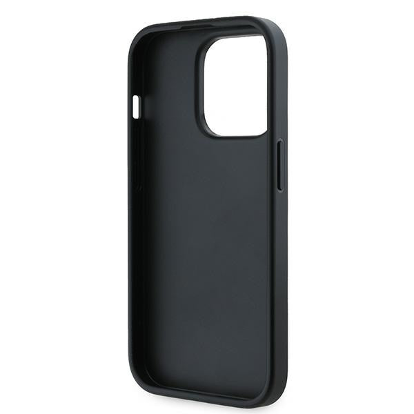 Case for Apple iPhone 14 Pro Max, Karl Lagerfeld, Diagonal Quilted Script, Black