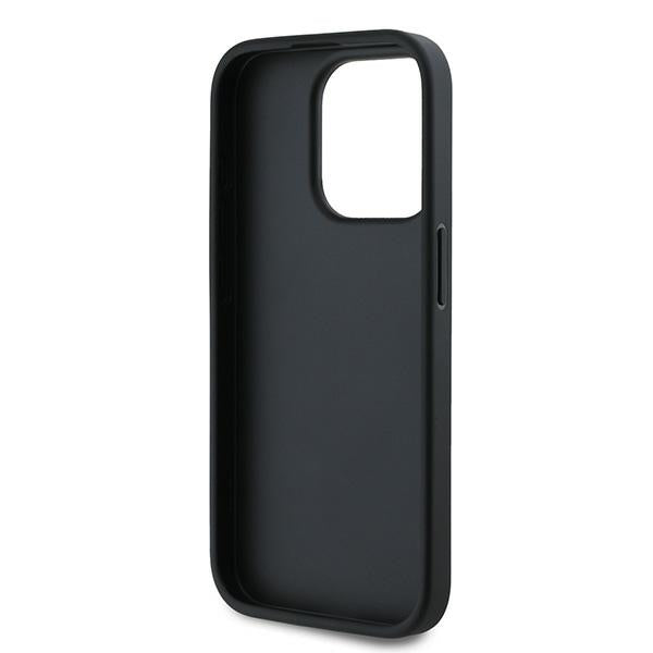 Case for Apple iPhone 15 Pro Max, Karl Lagerfeld, Diagonal Quilted Script, Black