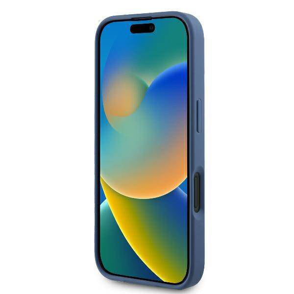 Case for Apple iPhone 16, Guess, 4G Bottom Stripe, Blue