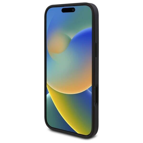 Case for Apple iPhone 16, Guess, 4G Triangle Logo, Black