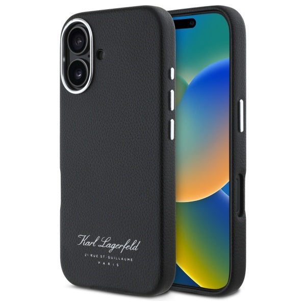Case for Apple iPhone 16, Karl Lagerfeld, RSG, Black