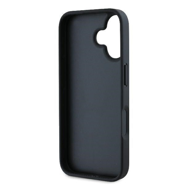 Case for Apple iPhone 16 Plus, Karl Lagerfeld, Monogram Karl & Choupette's Heads, Black