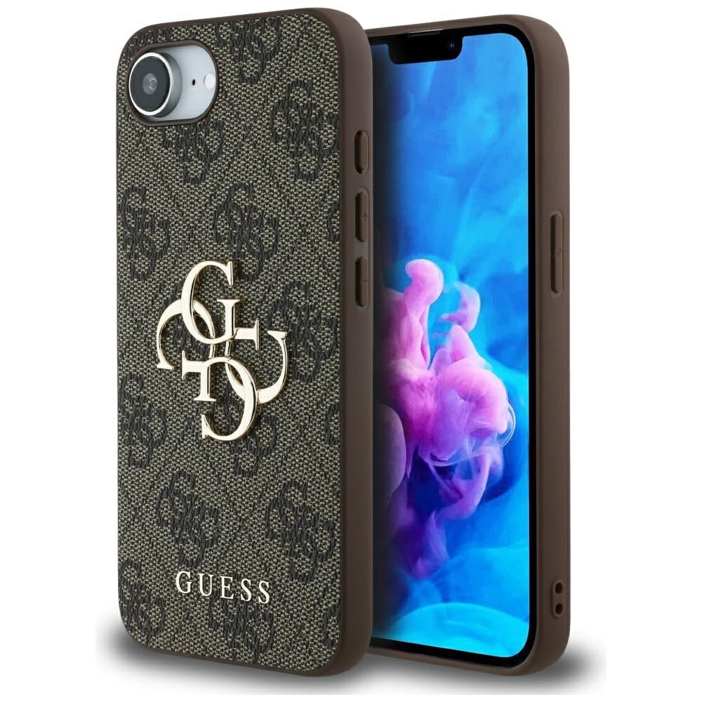 Case for Apple iPhone 17e / 16e, Guess, 4G Big Logo, Brown