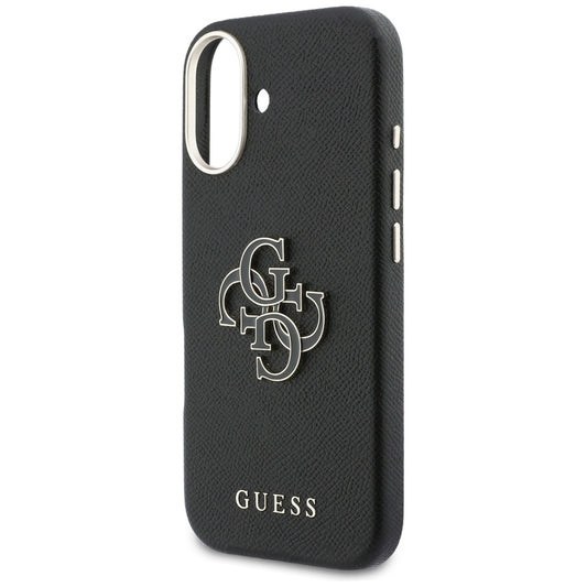 Case for Apple iPhone 17, Guess, Resin Logo, Black