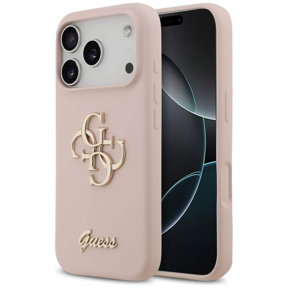 Case for Apple iPhone 17 Pro, Guess, Big 4G Script, Light Pink