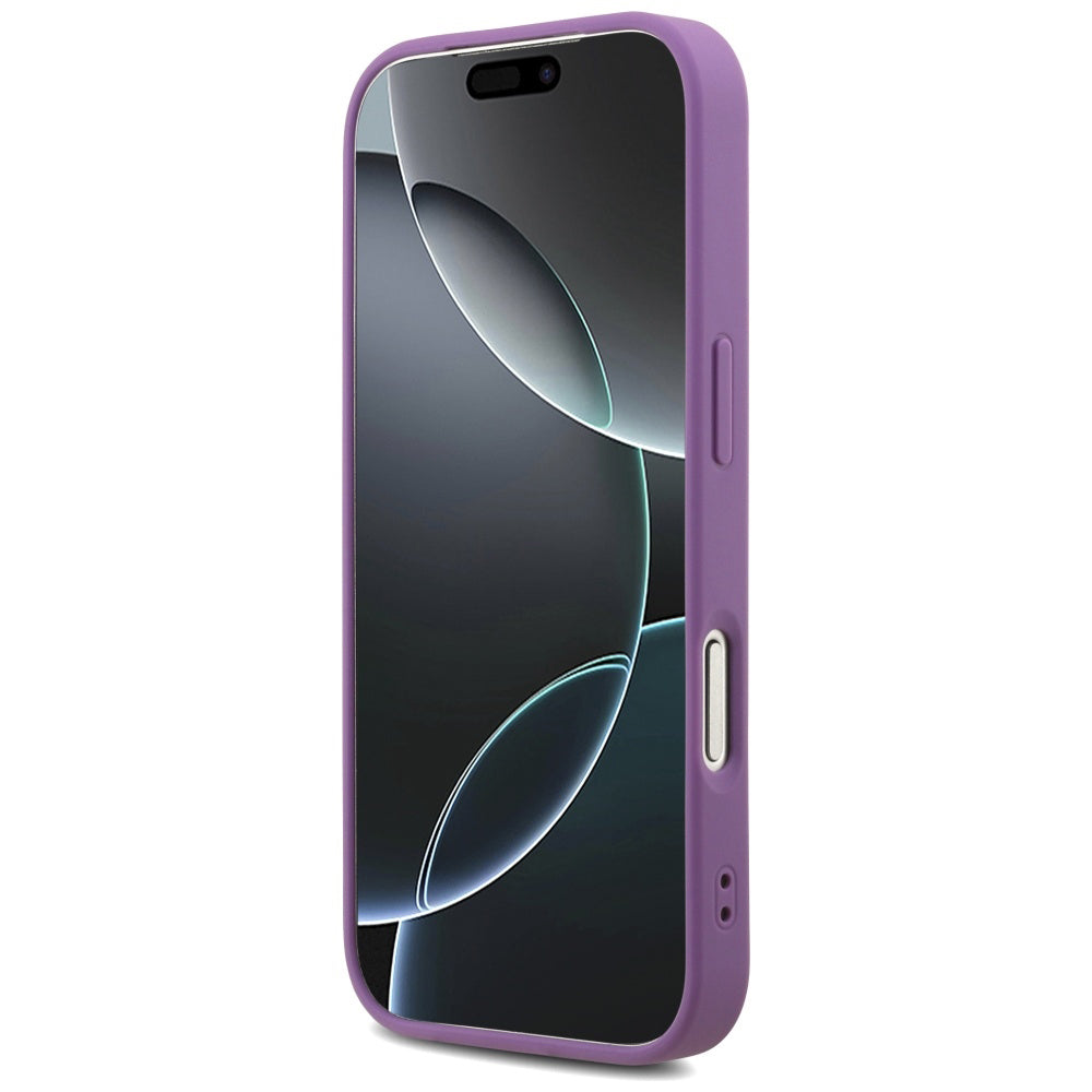 Case for Apple iPhone 17 Pro, Guess, Fixed Glitter Big 4G, Purple