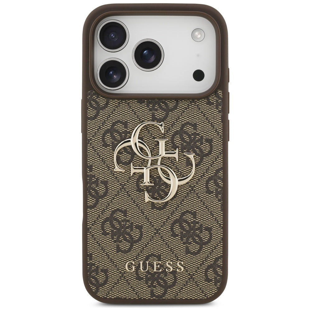 Case for Apple iPhone 17 Pro Max, Guess, 4G Big Logo, Brown
