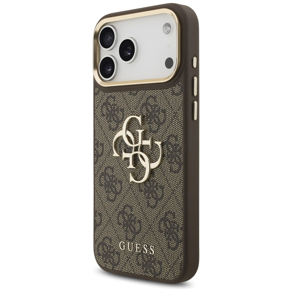 Case for Apple iPhone 17 Pro Max, Guess, Big 4G Classic Logo with Big Strap, Brown