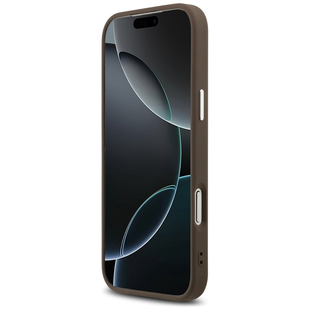 Case for Apple iPhone 17 Pro Max, Guess, Big 4G Logo Classic, Silver Brown