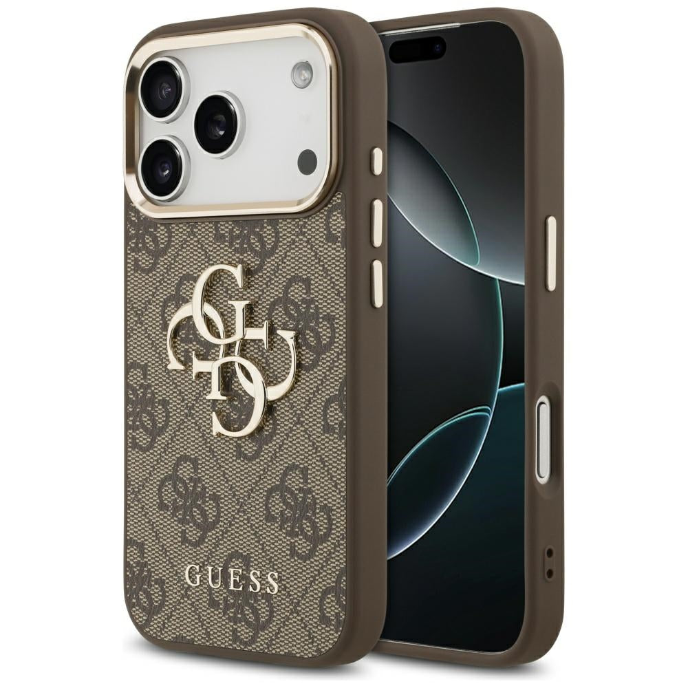 Case for Apple iPhone 17 Pro Max, Guess, Big 4G Logo Classic, Golden Brown