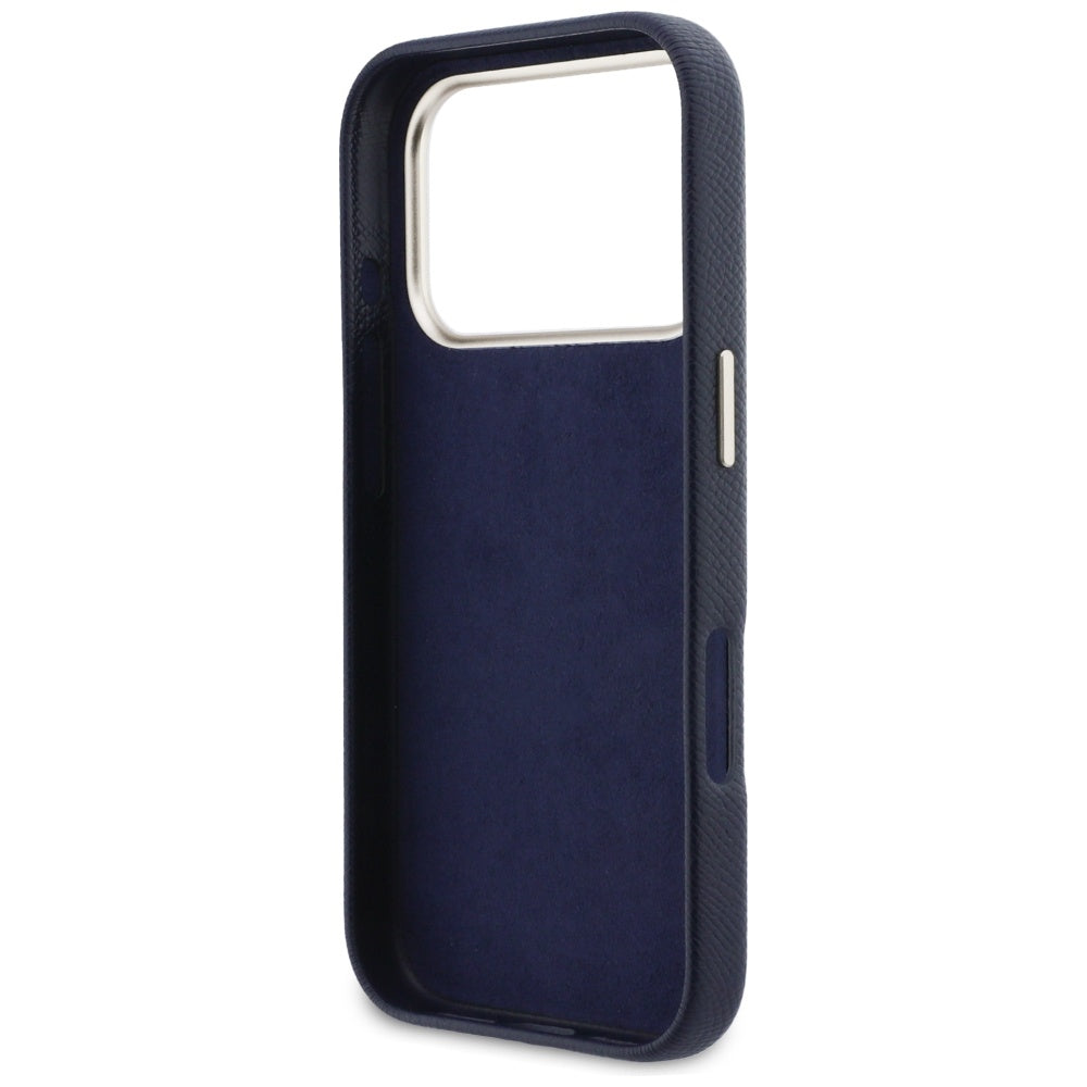 Case for Apple iPhone 17 Pro Max, Guess, Resin Logo, Blue