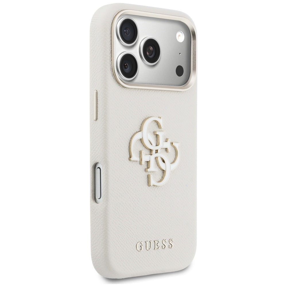 Case for Apple iPhone 17 Pro Max, Guess, Resin Logo, Beige