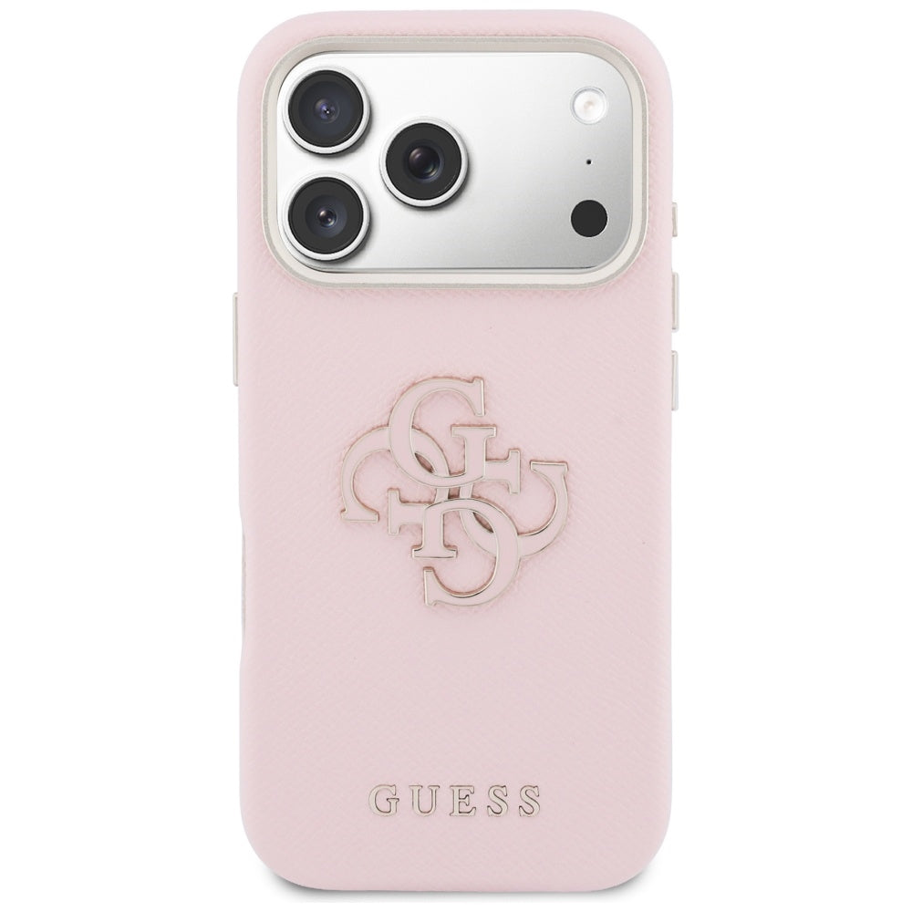 Case for Apple iPhone 17 Pro, Guess, Resin Logo, Pink