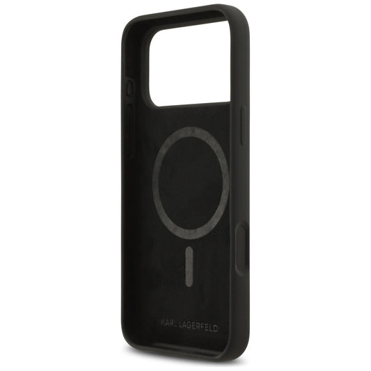 Case for Apple iPhone 17 Pro Max, Karl Lagerfeld, Sketch and Logo Karl, Black