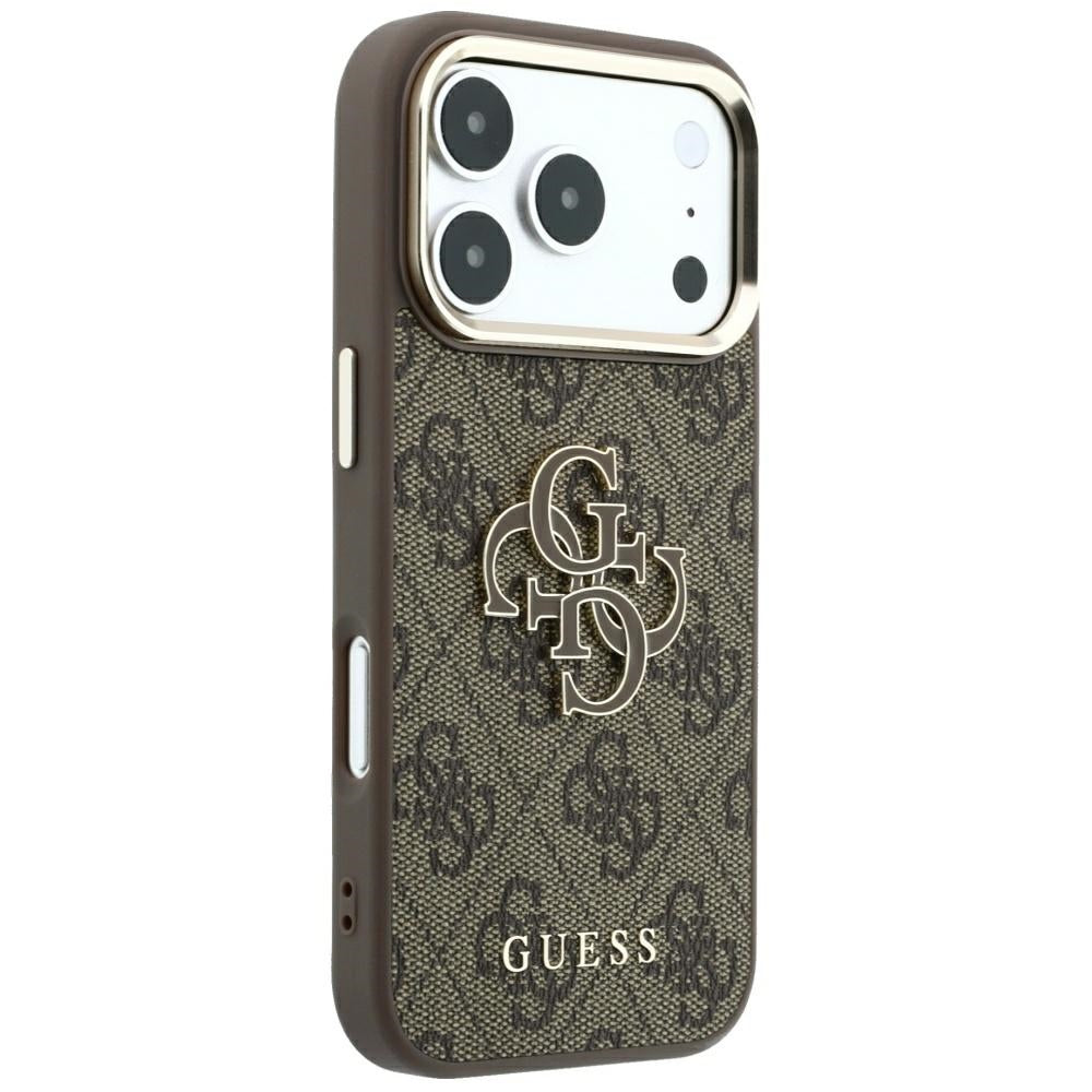 Case for Apple iPhone 18 Pro Max / 17 Pro Max, Guess, 4G Big Resin Logo, Brown