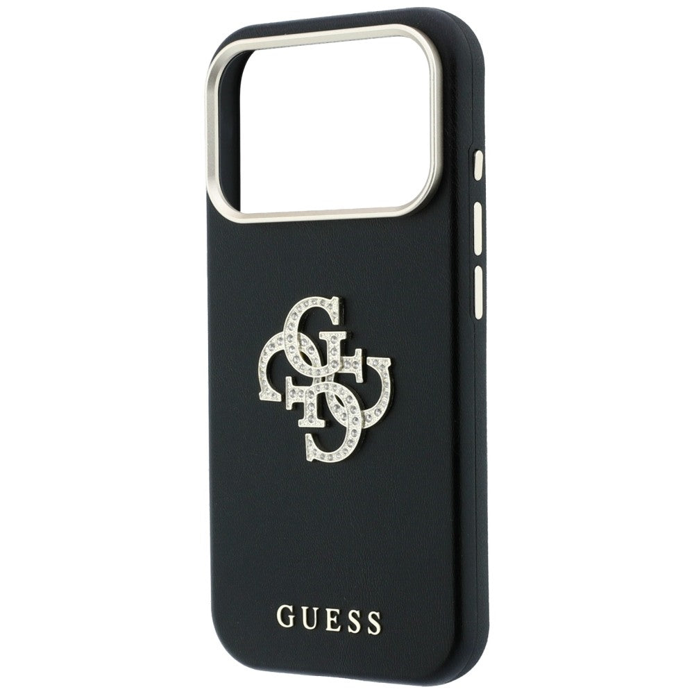 Case for Apple iPhone 18 Pro Max / 17 Pro Max, Guess, Smooth Big Strass Logo, Burgundy