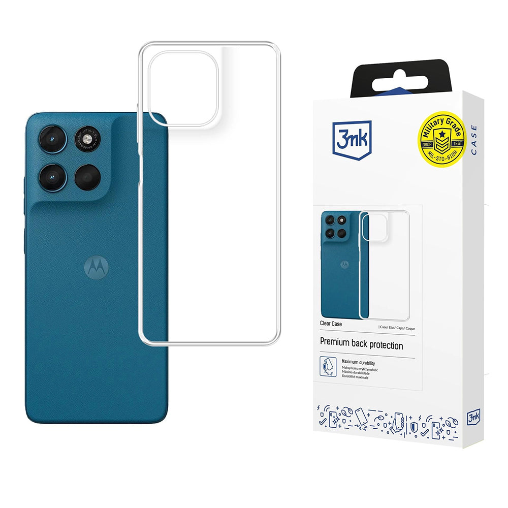 Case for Motorola Moto G57 Power, 3MK, Clear, Transparent