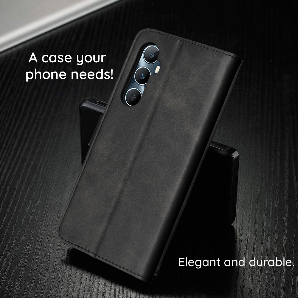 Case for Motorola Moto G67 Power / G57 Power, Techsuit, Diary Book, Black