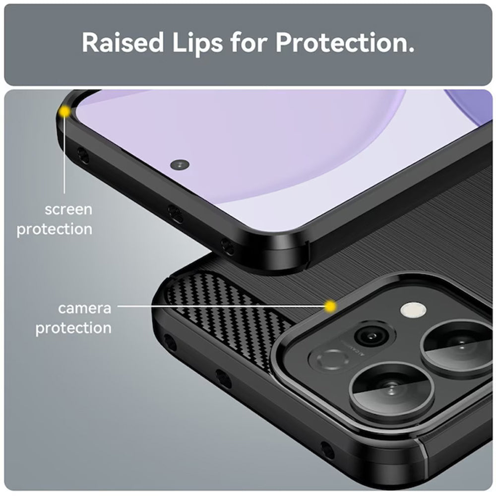 Case for Oppo Reno15 FS / Reno15 F, Techsuit, Carbon, Black