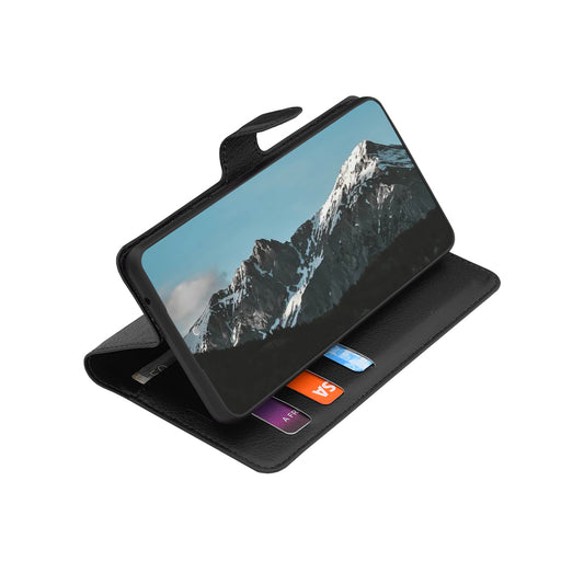 Case for Oppo Reno16 F / Reno16 FS, Techsuit, Leather Folio, Black