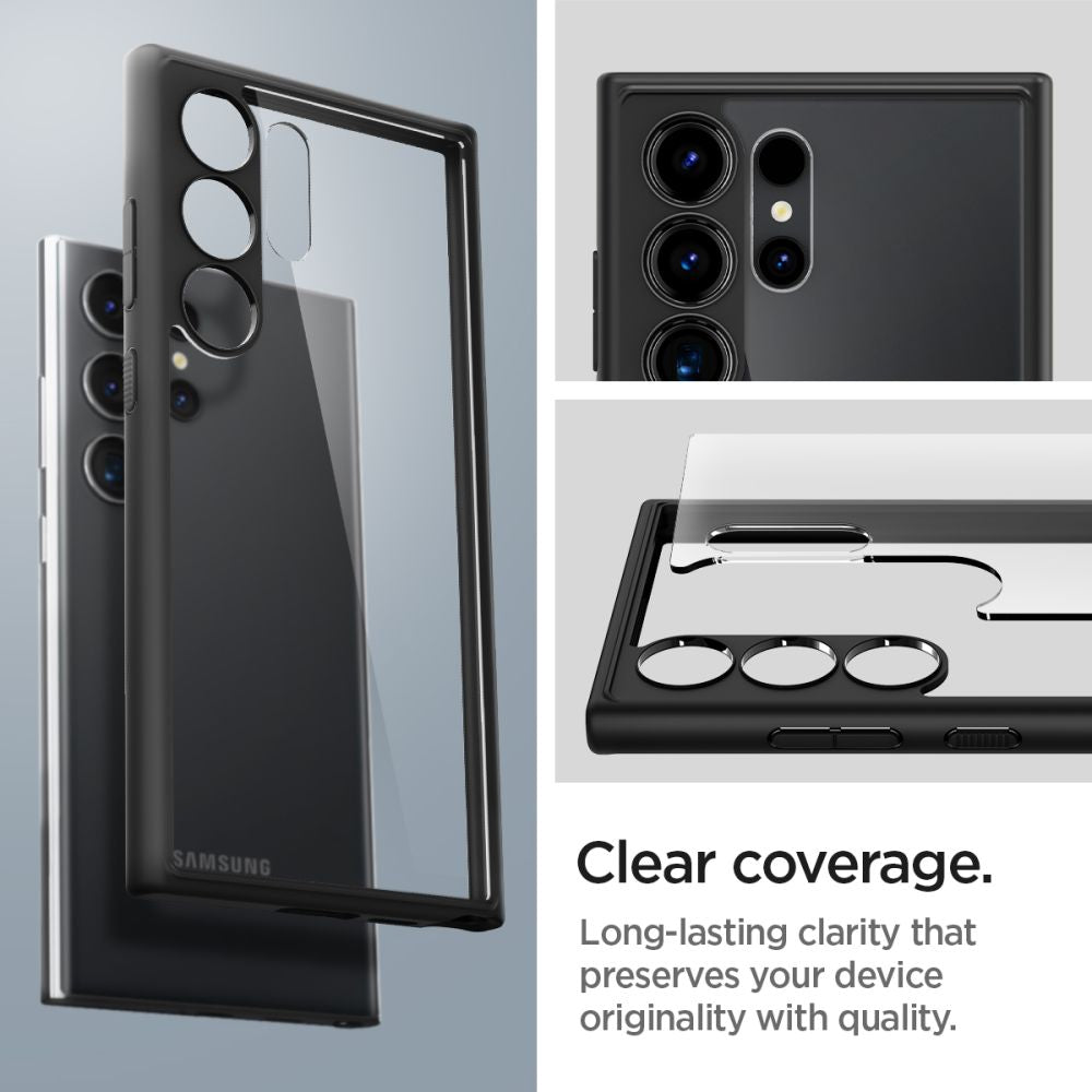 Case for Samsung Galaxy S24 Ultra S928, Spigen, Ultra Hybrid, Matte Black