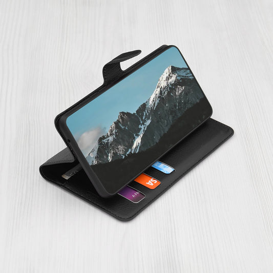 Case for Samsung Galaxy A15 5G A156 / A15 A155, Techsuit, Leather Folio, Black