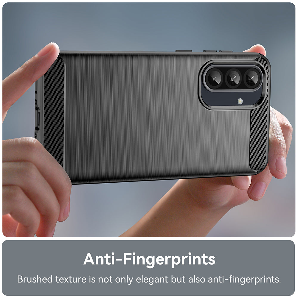 Case for Samsung Galaxy A37 5G, Techsuit, Carbon, Black