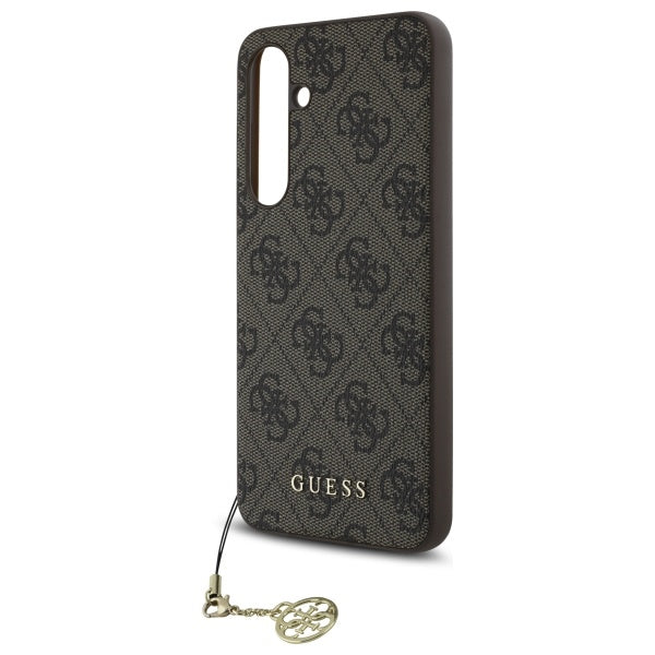 Case for Samsung Galaxy S24 FE S721, Guess, 4G Charm, Brown