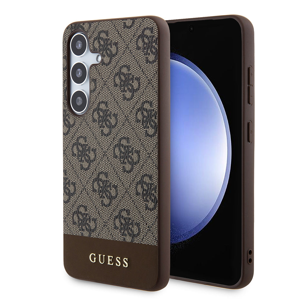 Case for Samsung Galaxy S24+ S926, Guess, 4G Stripe, Brown