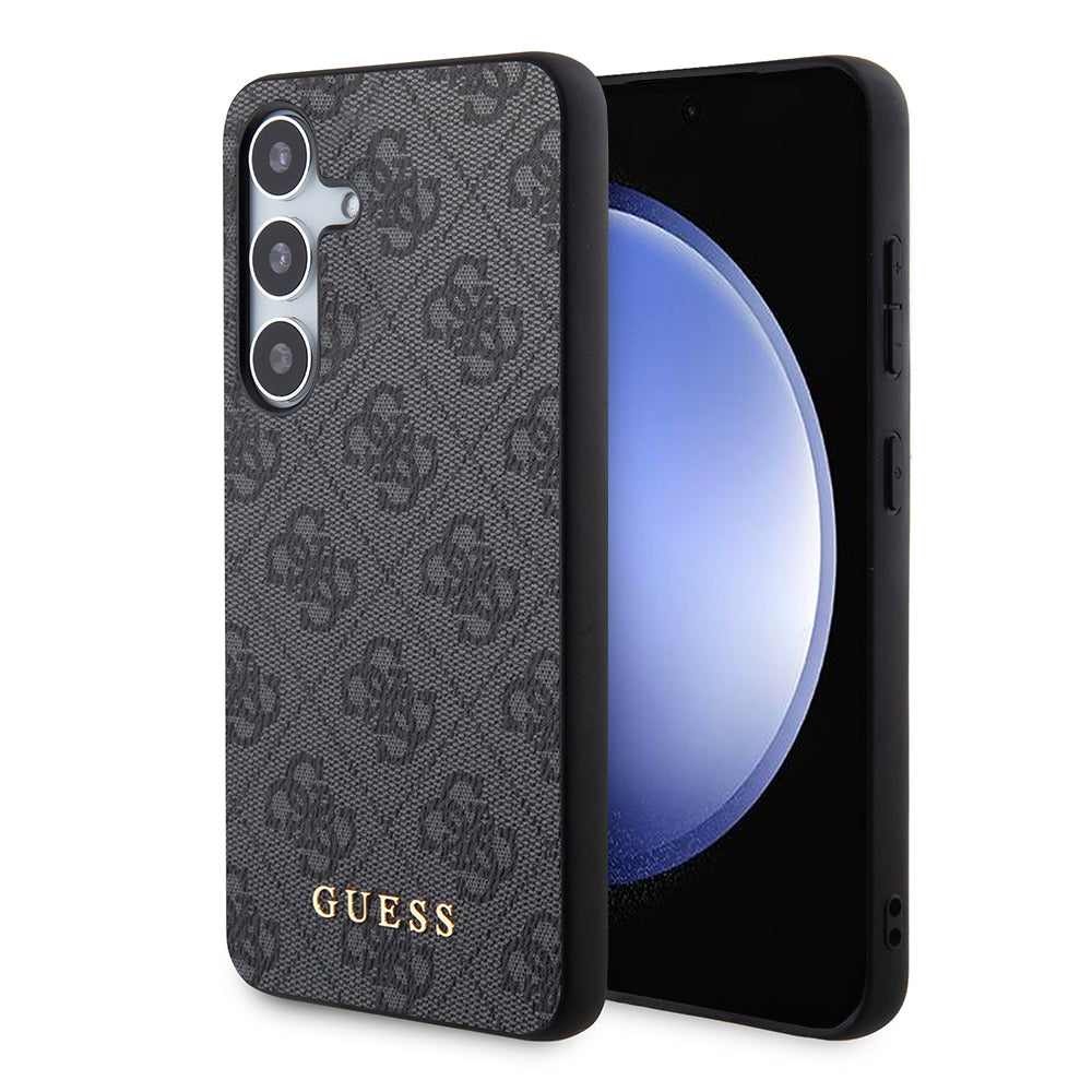 Case for Samsung Galaxy S24 S921, Guess, 4G Metal Gold Logo, Black