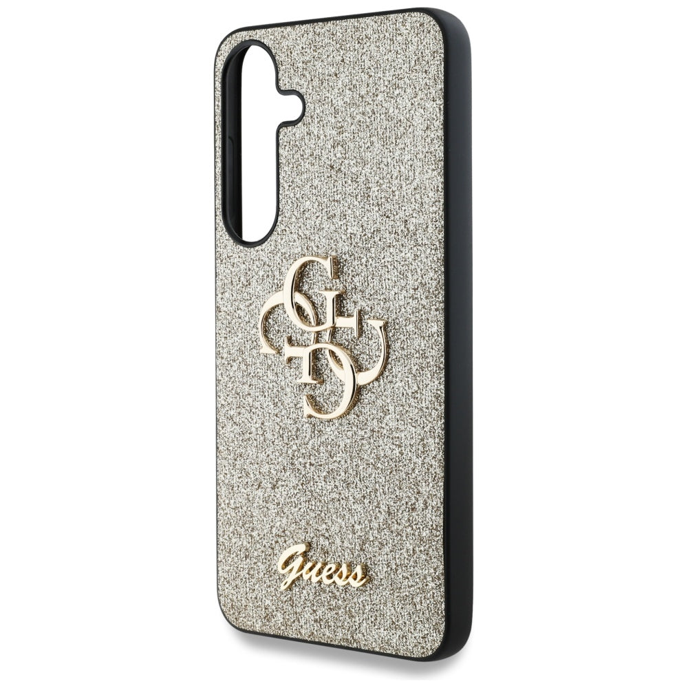 Case for Samsung Galaxy S25+ S936, Guess, Glitter Big 4G Script, Gold