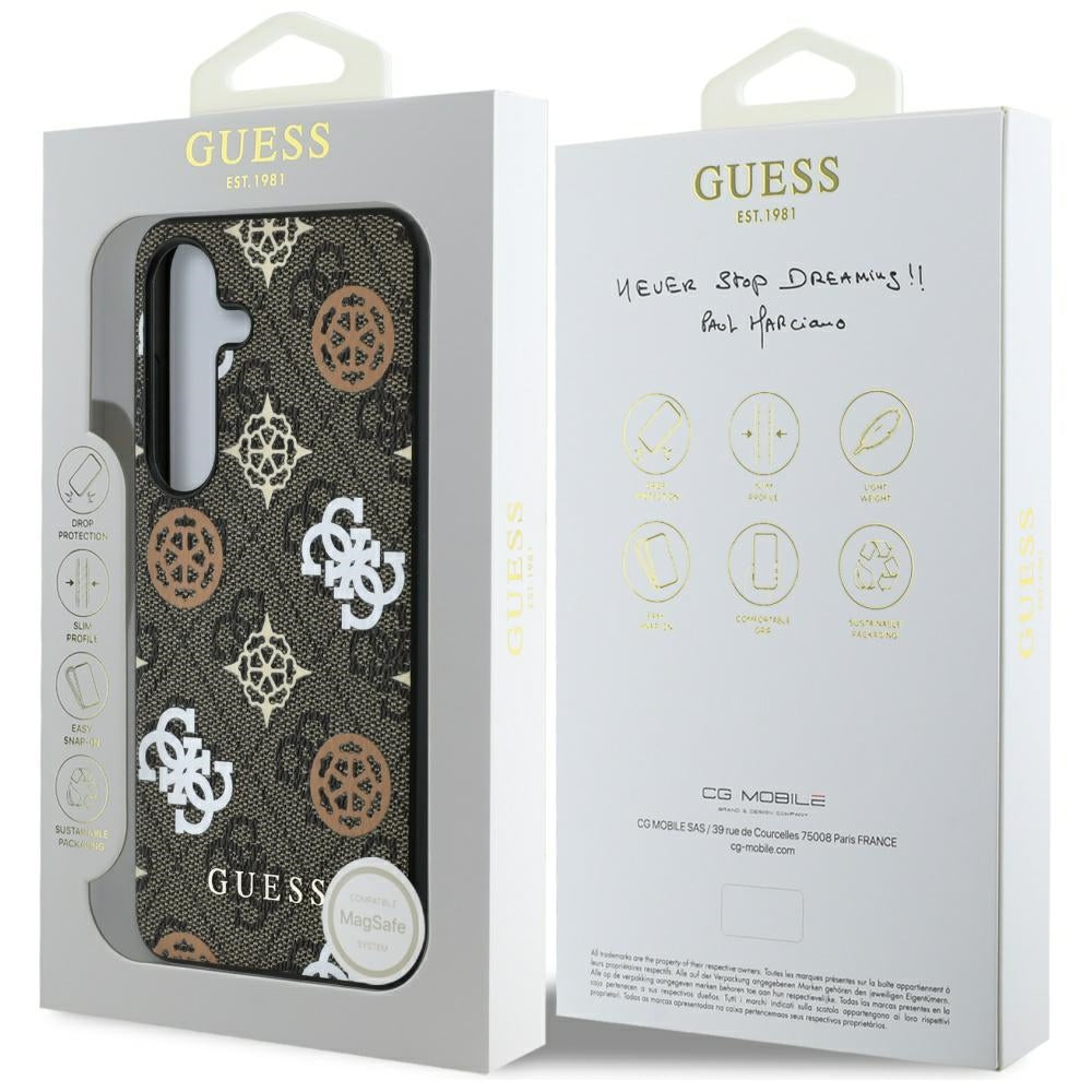 Case for Samsung Galaxy S25 S931, Guess, 4G Peony, Brown