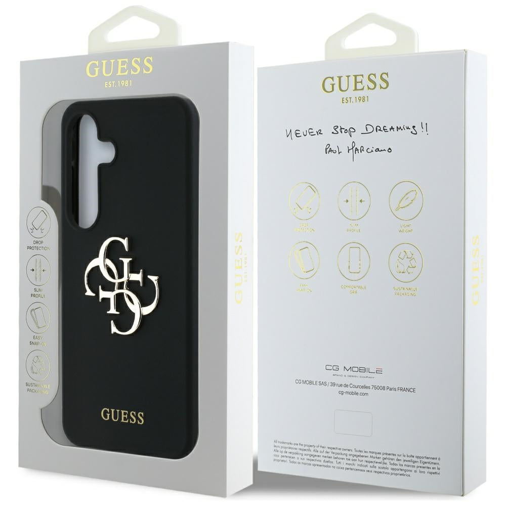 Case for Samsung Galaxy S25 Ultra S938, Guess, 4G Big, Black
