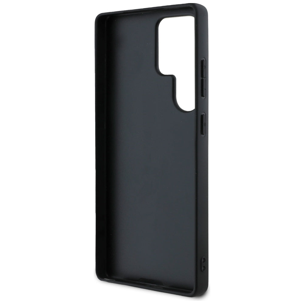 Case for Samsung Galaxy S25 Ultra S938, Guess, 4G Grained Big and Classic Logo, Black