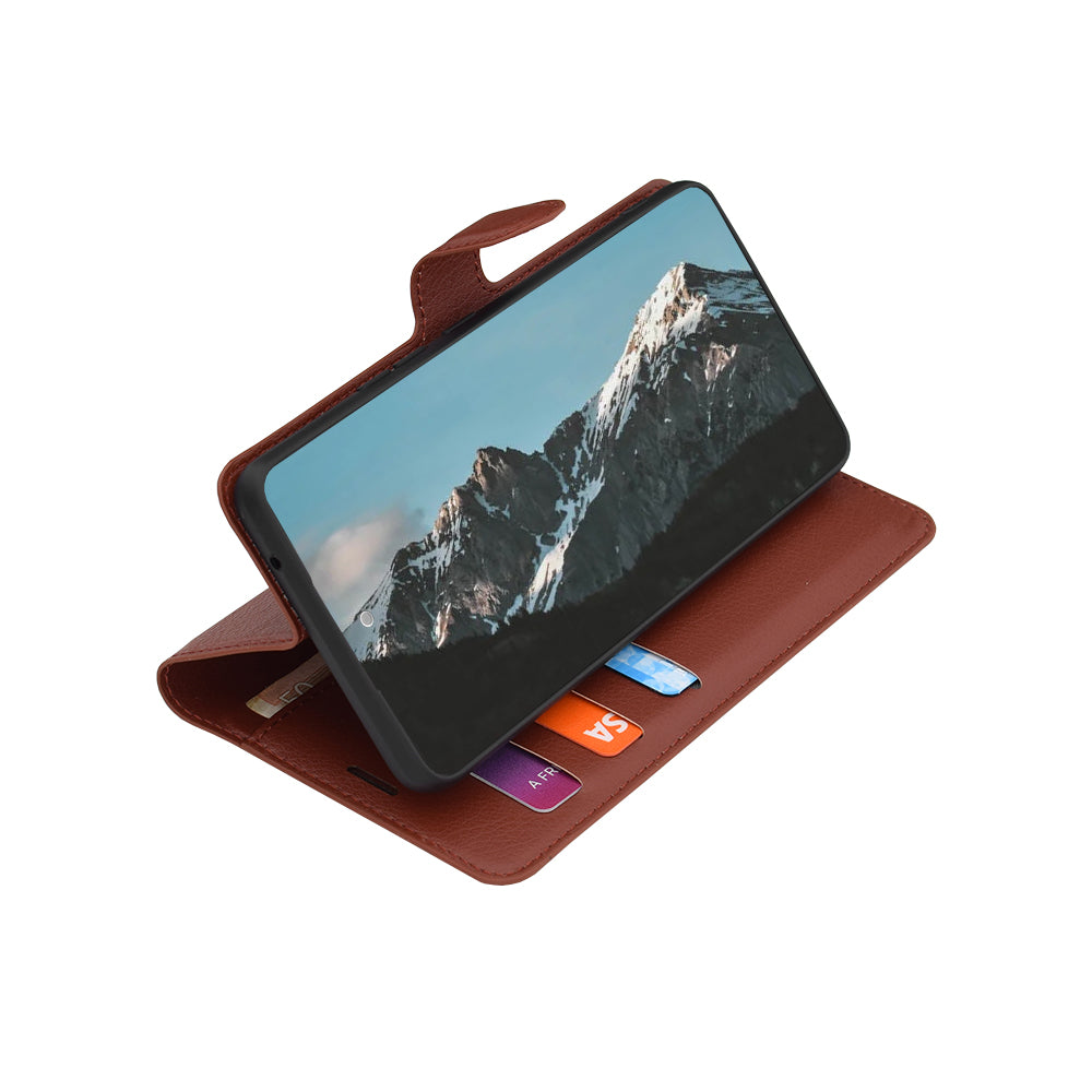 Case for Samsung Galaxy S26 FE S741 / S25 FE, Techsuit, Leather Folio, Brown