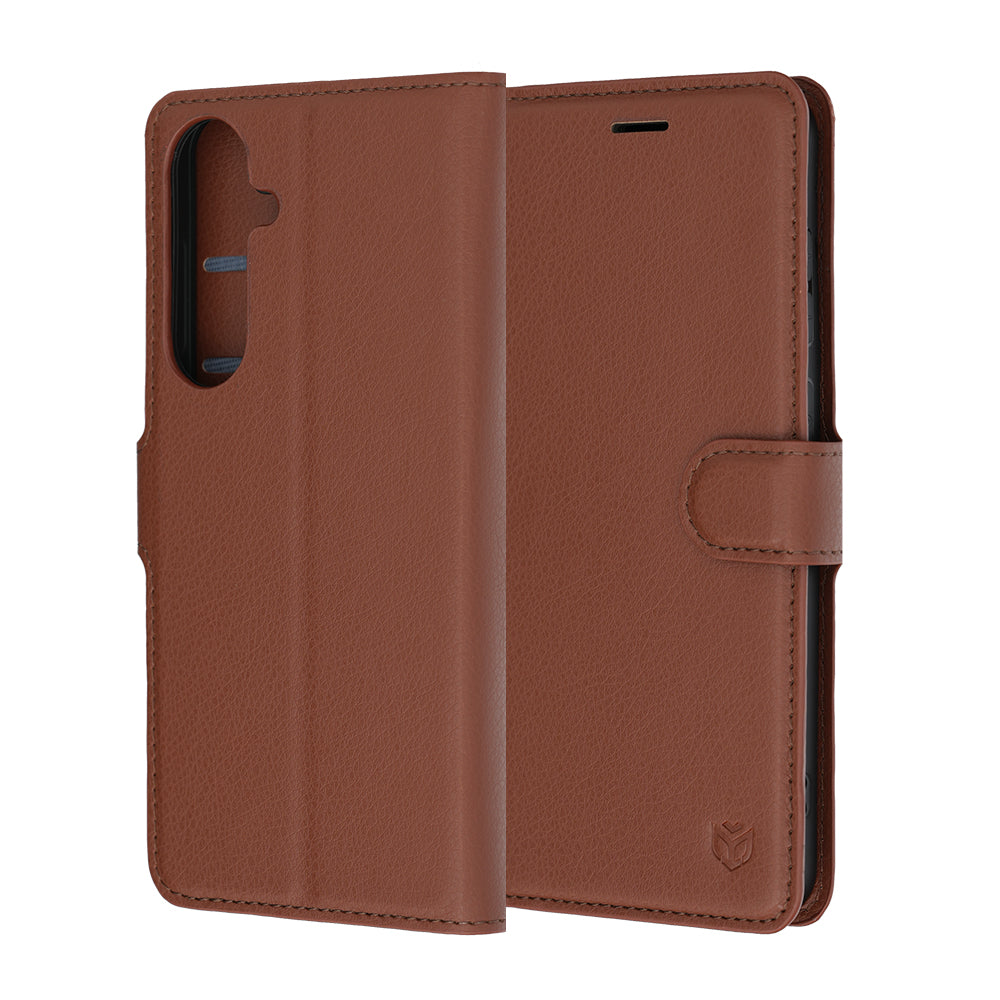 Case for Samsung Galaxy S26 FE S741 / S25 FE, Techsuit, Leather Folio, Brown