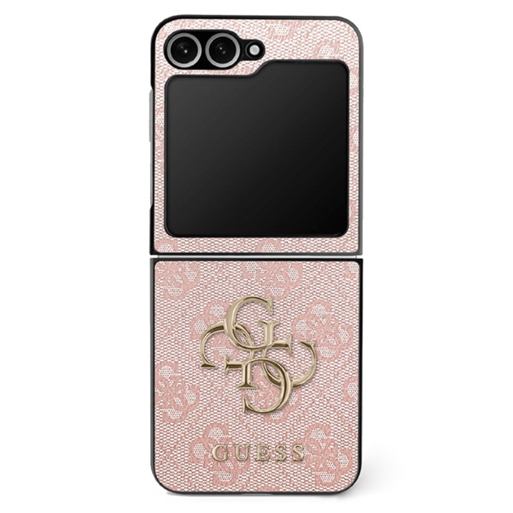 Case for Samsung Galaxy Z Flip7 F766, Guess, 4G Metal Logo, Pink