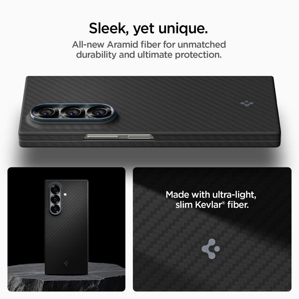 Case for Samsung Galaxy Z Fold7 F966, Spigen, Air Skin, Black ACS09555